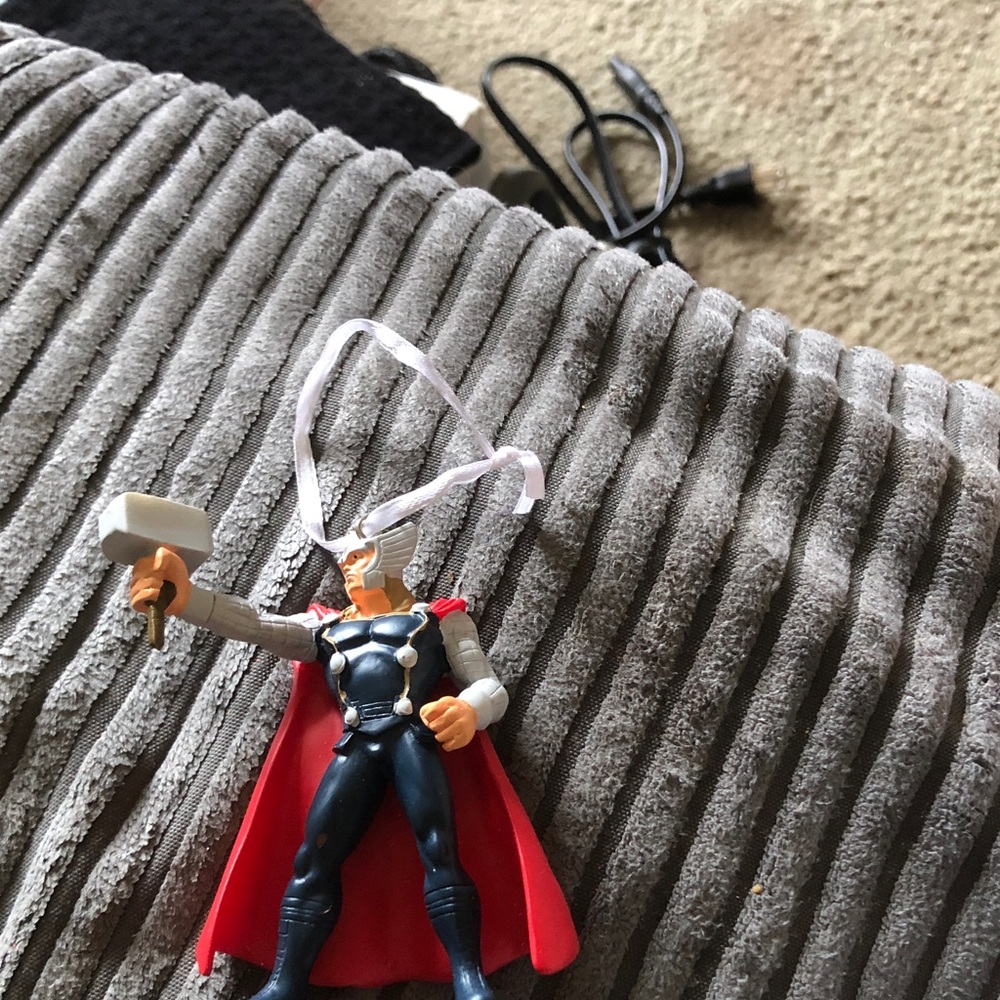 Red Cape Superhero Kids Ornament - Unbranded